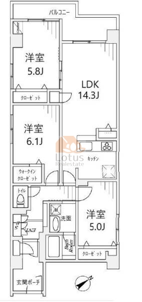 ドム中延304間取図