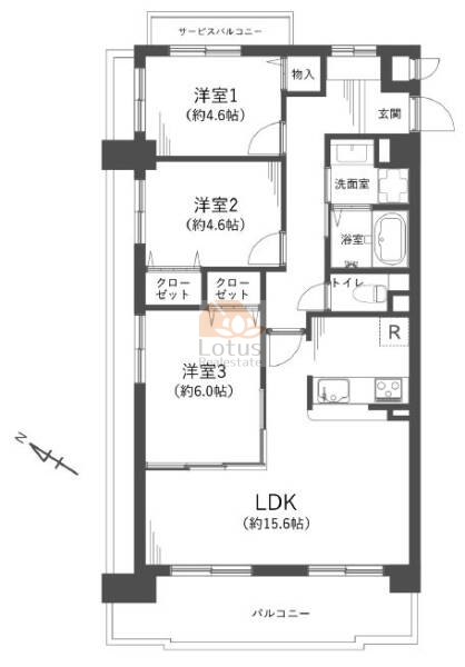 エンゼルハイム加賀301間取図