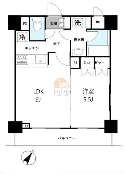 ベルシード梅島ブランシュ204間取図