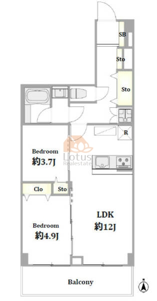 マンションニュー田端512間取図