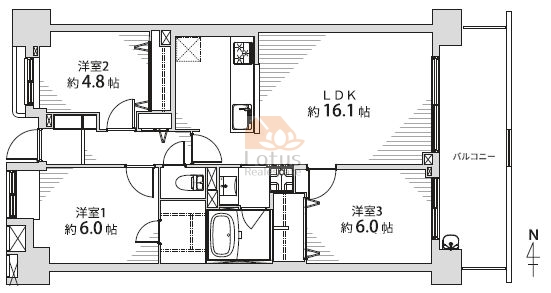 ダイアパレスアビエント亀戸802間取図