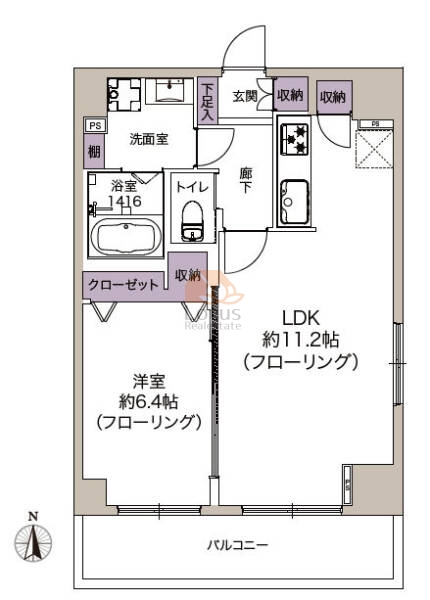 フュージョナル本所アーリア201間取図