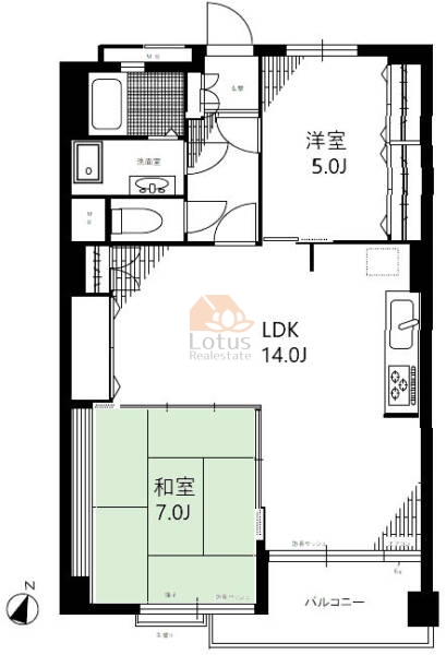 南砂住宅2号棟631間取図