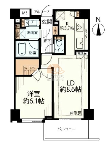 藤和三田綱町ホームズ208間取図