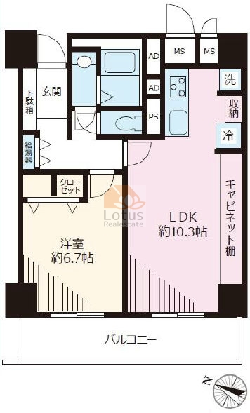 ファミール西新宿1304間取図