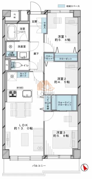 フジタ関口マンション505間取図