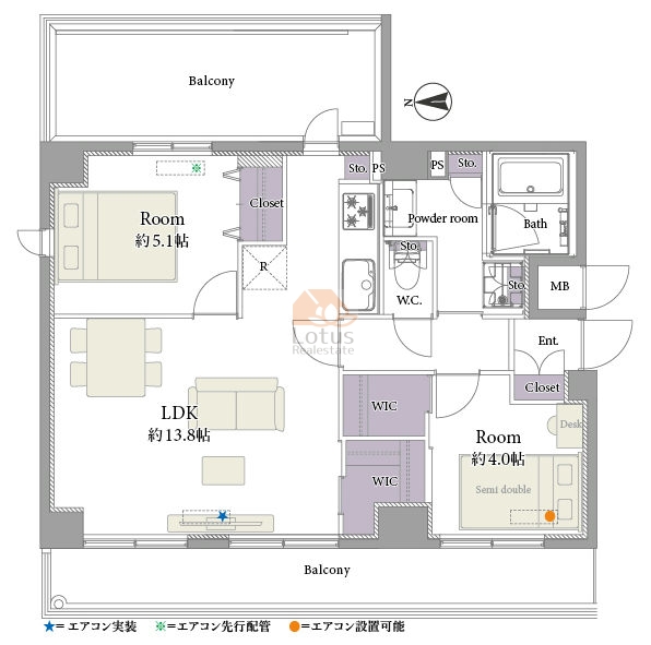 エヴァーグリーン錦糸町205間取図