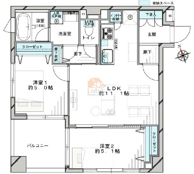 ブリエ江古田303間取図