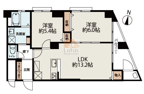 パシフィック西戸越406間取図