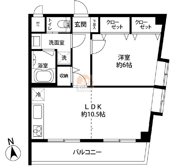 浅草ロイヤルマンション510間取図