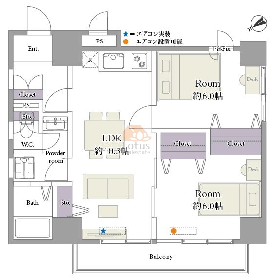 ルーブルかな杉501間取図