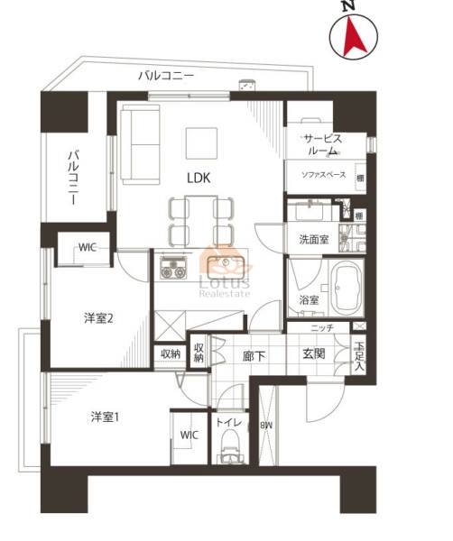 エヴァーグリーン浅草501間取図