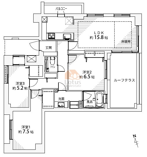 等々力ガーデンハイム405間取図