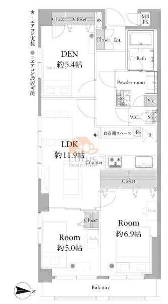 ライオンズシティ綾瀬603間取図