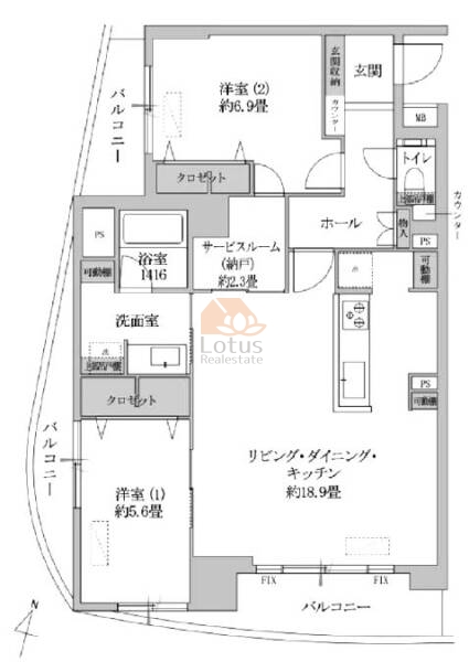 シルフィード南平台6階間取図