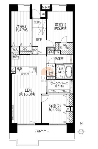 アーバンハイツ北砂105間取図