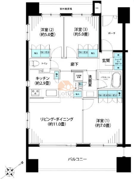 グランウインド立石202間取図