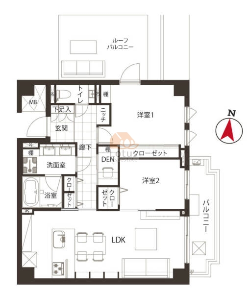 パークハウス神宮前501間取図