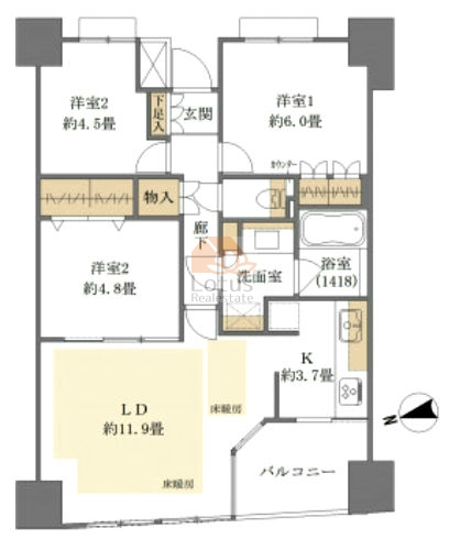 パークホームズ高井戸グランファステール1006間取図