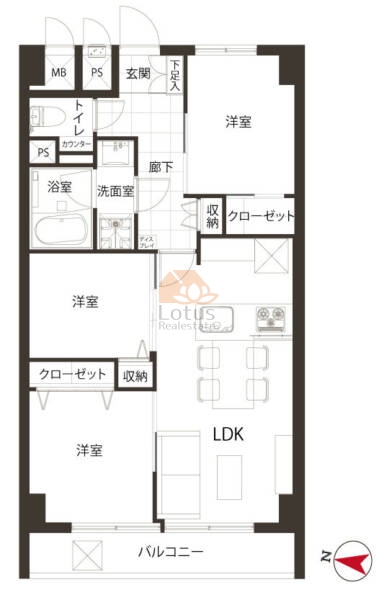 秀和両国レジデンス416間取図