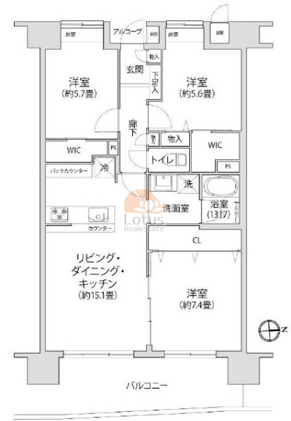 さくらマンション小松川707間取図