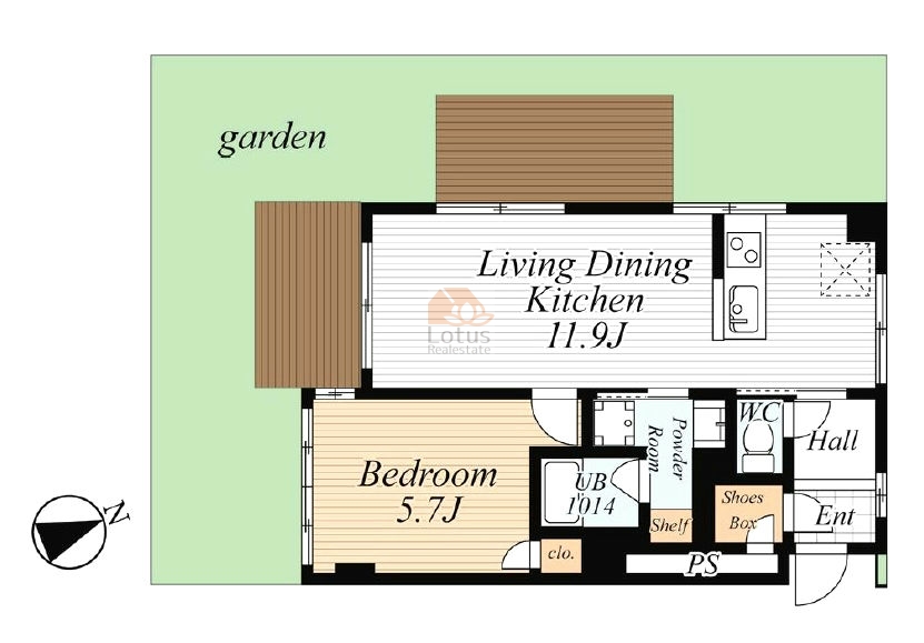 三洋マンション1C間取図