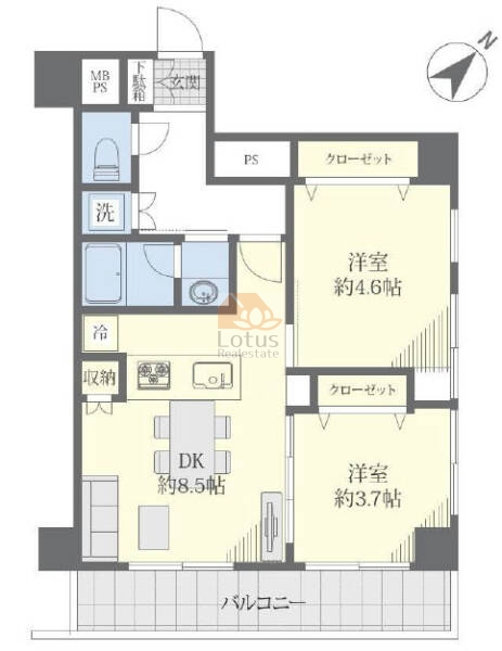 ライオンズマンション駒込第５304間取図