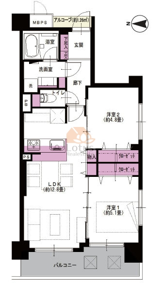 ニューイーストコート上野1005間取図