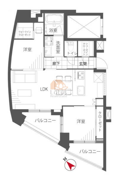 小田急コアロード広尾501間取図