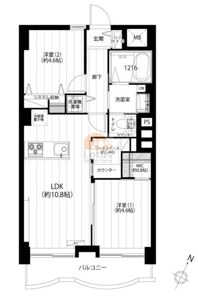 野沢サマリヤマンション1202間取図