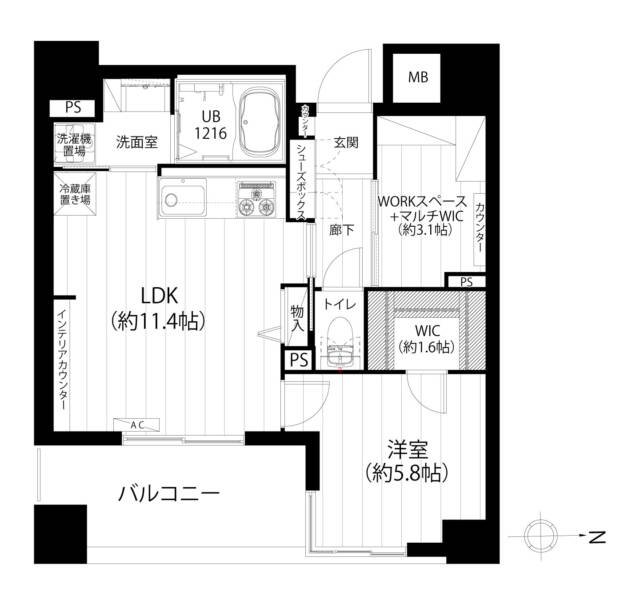 アドバンスステージ田端参番館803間取図