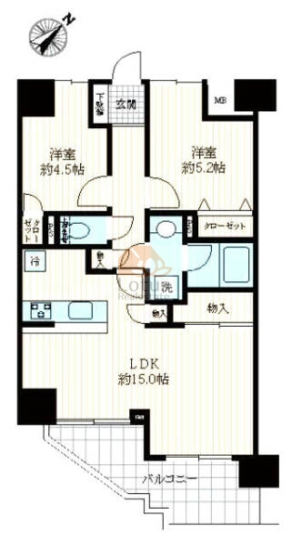 パークサイドハイツ王子1104間取図