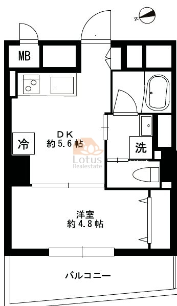 入谷松が谷マンション1001間取図