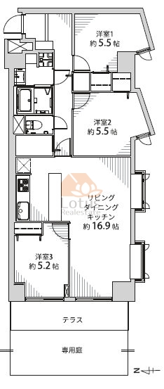 エンゼルハイム東砂102間取図