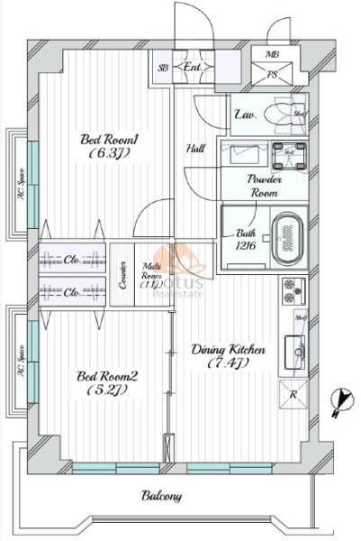 白鳥ダイヤモンドマンション806間取図