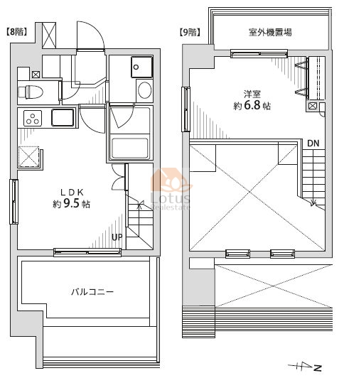 アールズプレイス両国801間取図