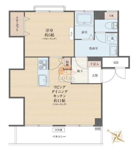 サンクレスト浅草5階間取図