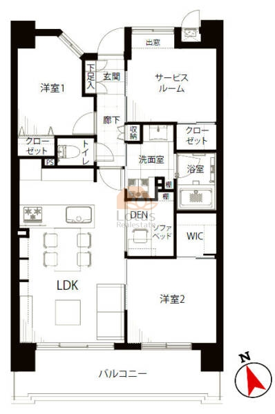 サニーコート上野406間取図