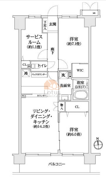 メイツ新小岩親水公園106間取図