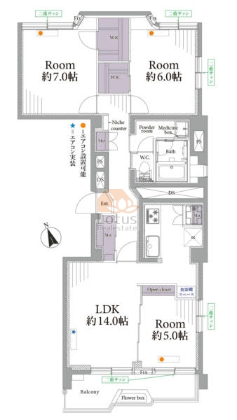 ジュネシオン西日暮里1001間取図