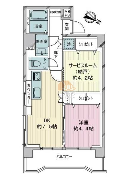 青戸ダイヤモンドパレス4階間取図