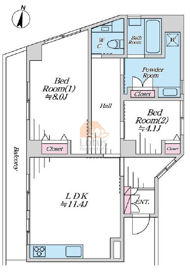 ライオンズマンション高田馬場801間取図