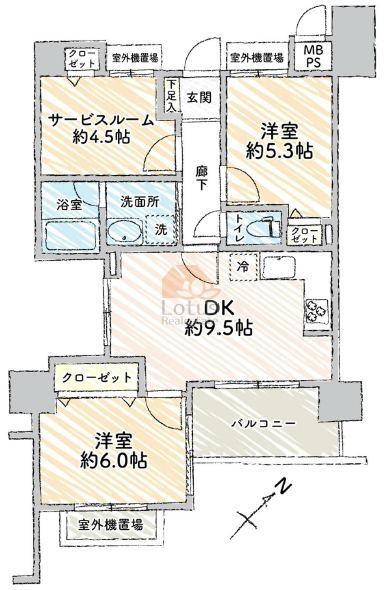 ライオンズマンション押上第２間取図