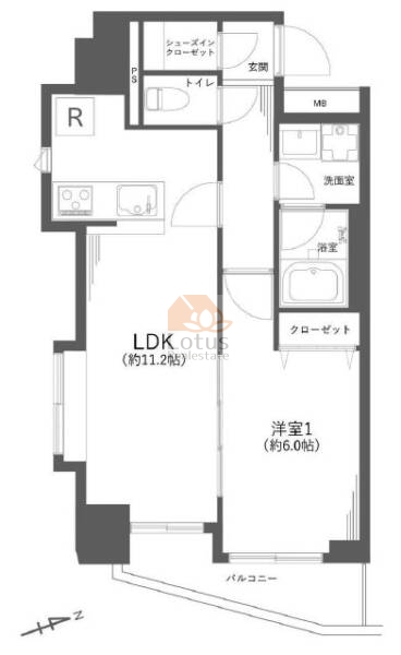 ケーズネーション舎人ステーションフロント201間取図