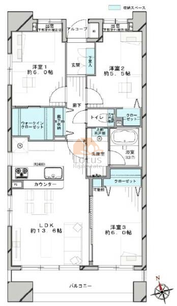 クレストフォルム南砂サウススクエア1301間取図