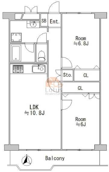 ボナハイツ中川1215間取図