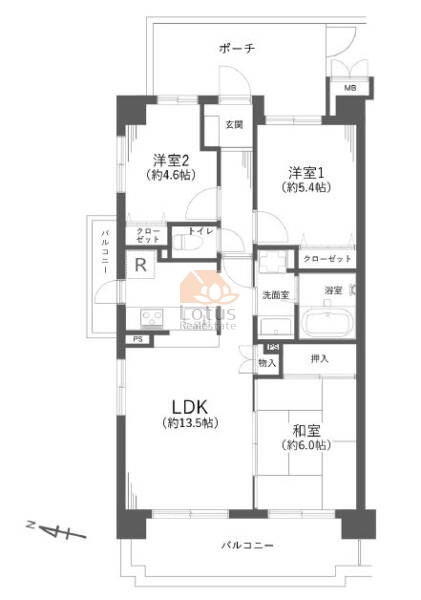 エンゼルハイム北綾瀬第２209間取図