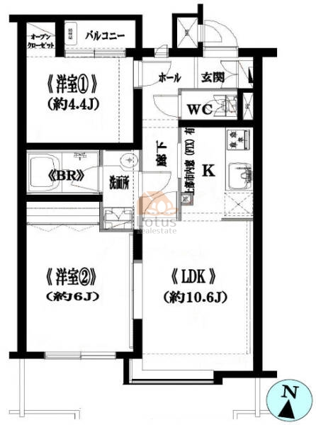 グリーンパーク北綾瀬３202間取図