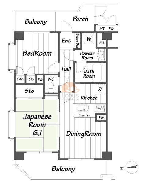 ニックアーバンハイム四ツ木201間取図