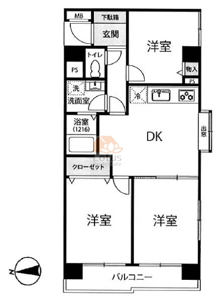 錦糸町第３ローヤルコーポ604間取図